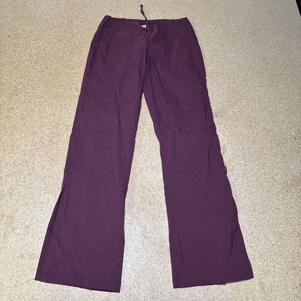 Prana XS Womens Pants Vintage Y2K Made in USA Hiking Climbing Gorpcore Maroon G3